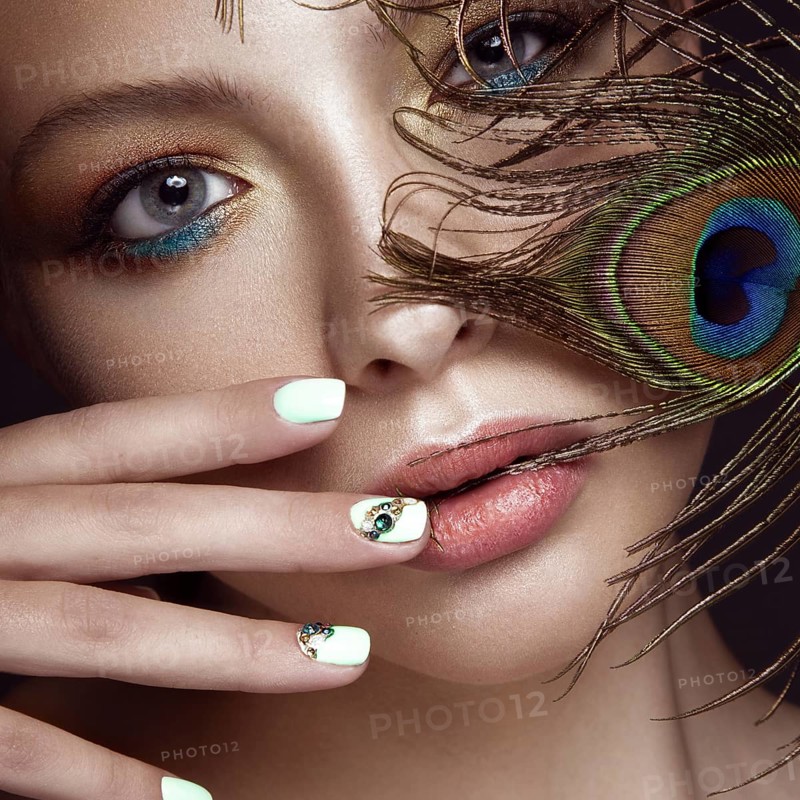 Beautiful girl with bright makeup