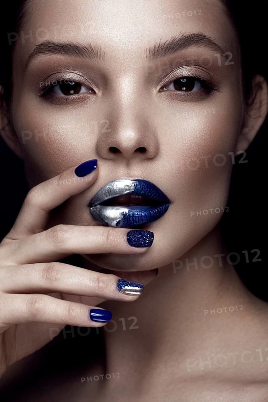 Beautiful girl with art make-up