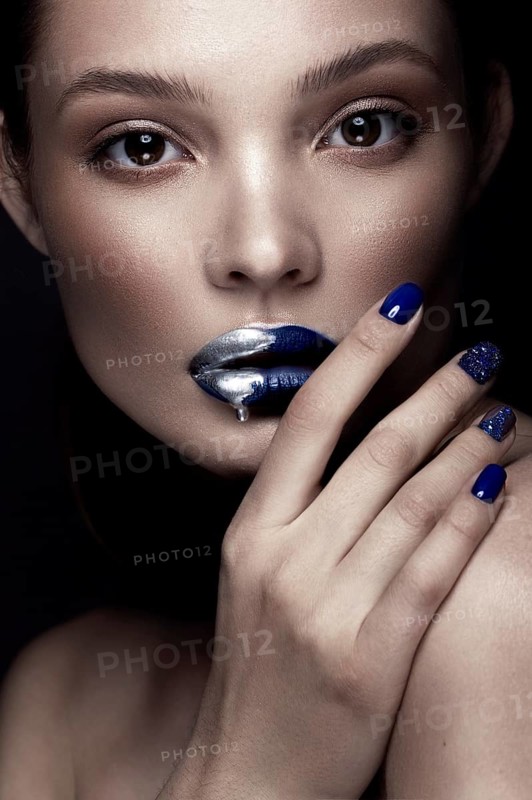 Beautiful girl with art make-up