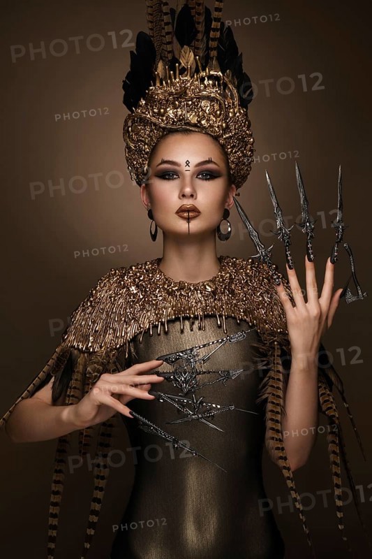 Beautiful girl with art fashion make-up
