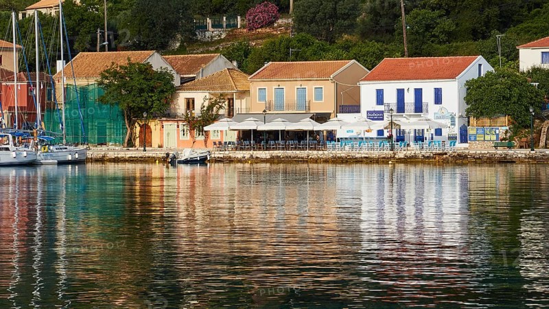 Colourful and white houses