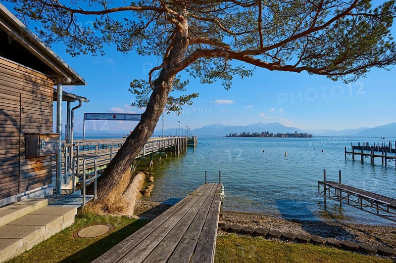 Lake Ciemsee wooden jetty