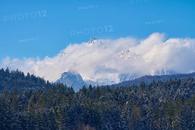 Reiteralpe mountain peak in winter