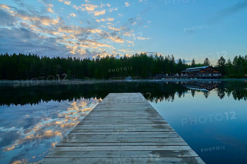 Wooden footbridge