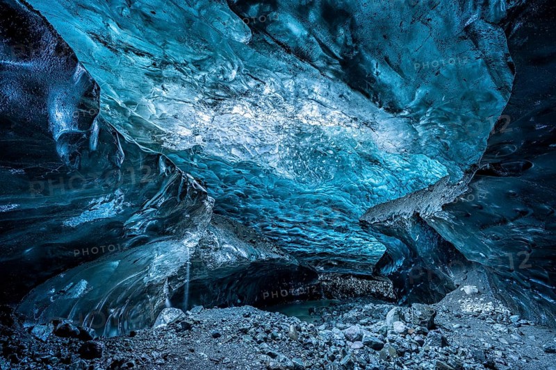 Ice cave in Vatnajoekull glacier