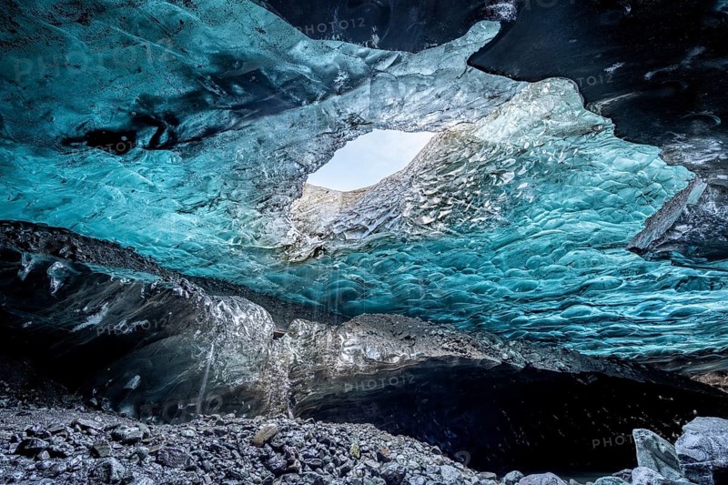 Ice cave in Vatnajoekull glacier