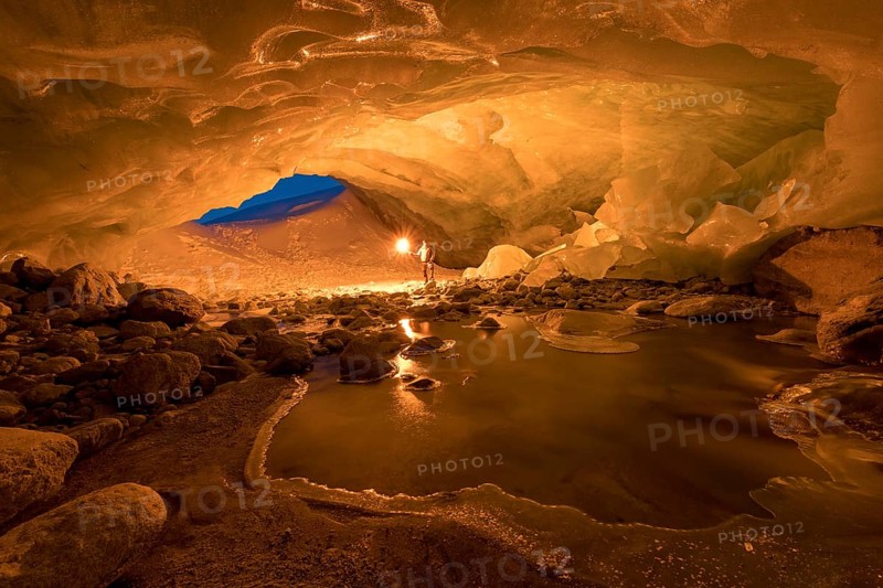 Zinal glacier cave