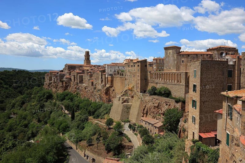 View of the old town of Pitigliano