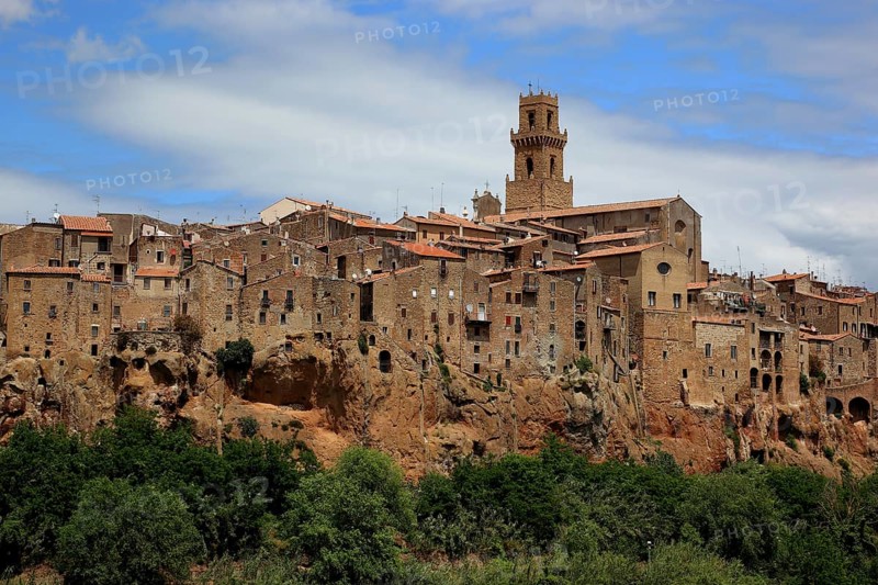 View of the old town of Pitigliano