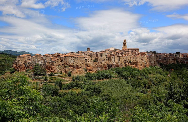 View of the old town of Pitigliano