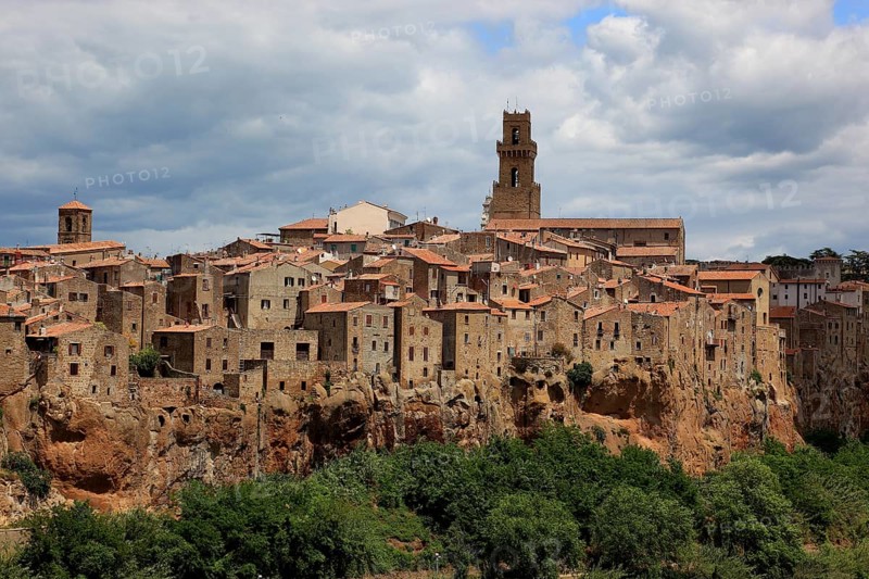 View of the old town of Pitigliano
