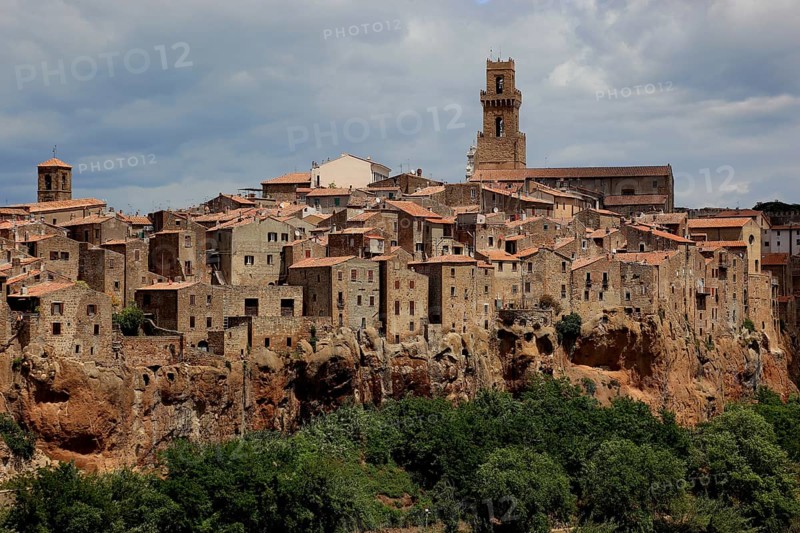View of the old town of Pitigliano