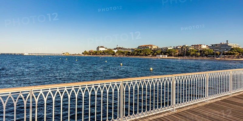 Town view with jetty and promenade