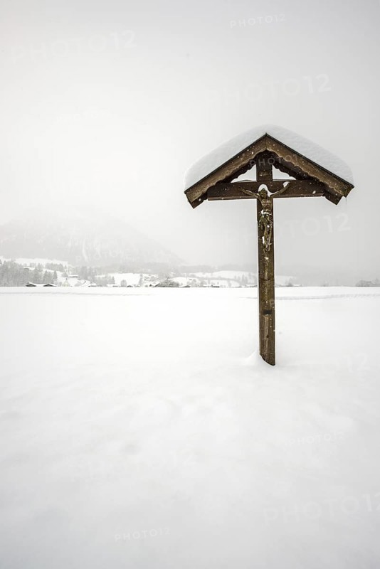 Field cross with Christ figure