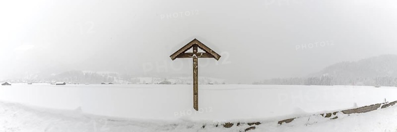 Field cross with Christ figure