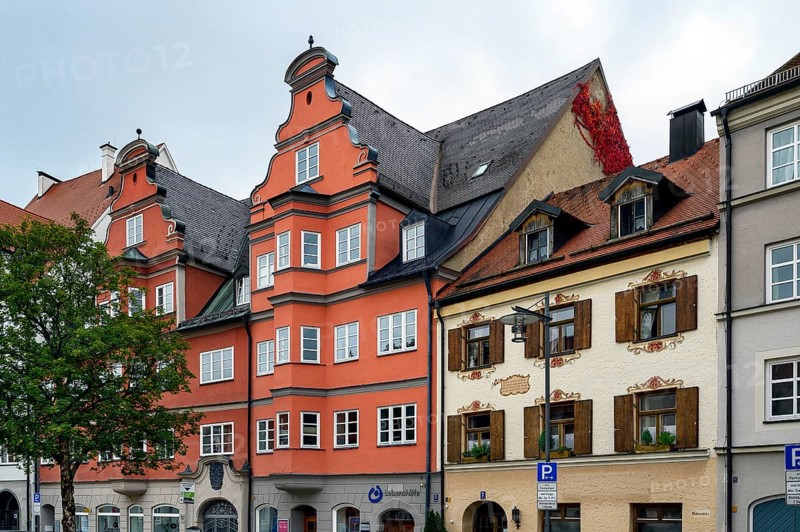Gabled houses at St.-Mang-Platz in Kempten