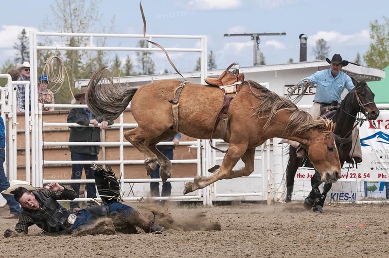 Cowboy throw from his horse