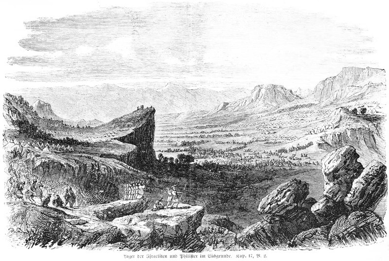 Camp of the Israelites and Philistines in the Eichgrund