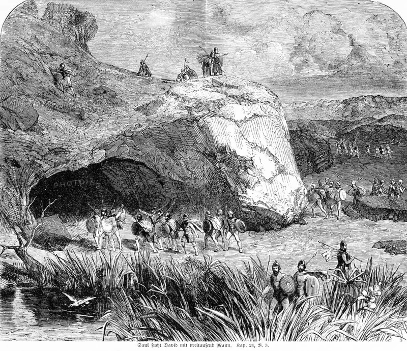 Saul seeks David with three thousand men