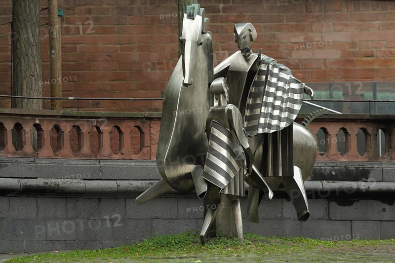 Sculpture Saint Martin and Beggar by Albert Sous 1997