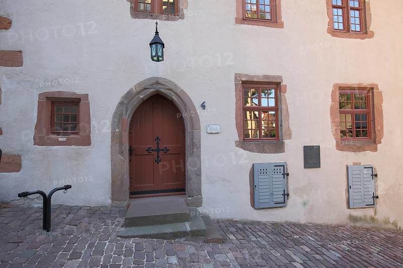 House facade with door of the town hall