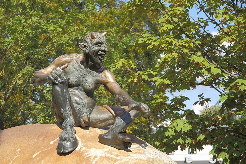 Devil sculpture at the Hexentanzplatz