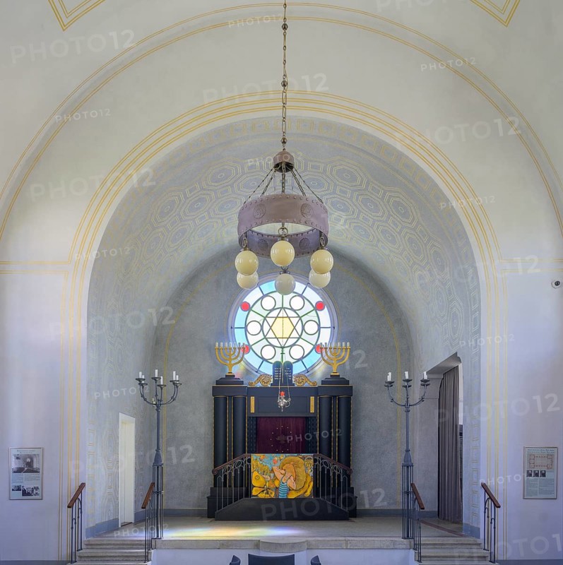 Interior view of the synagogue