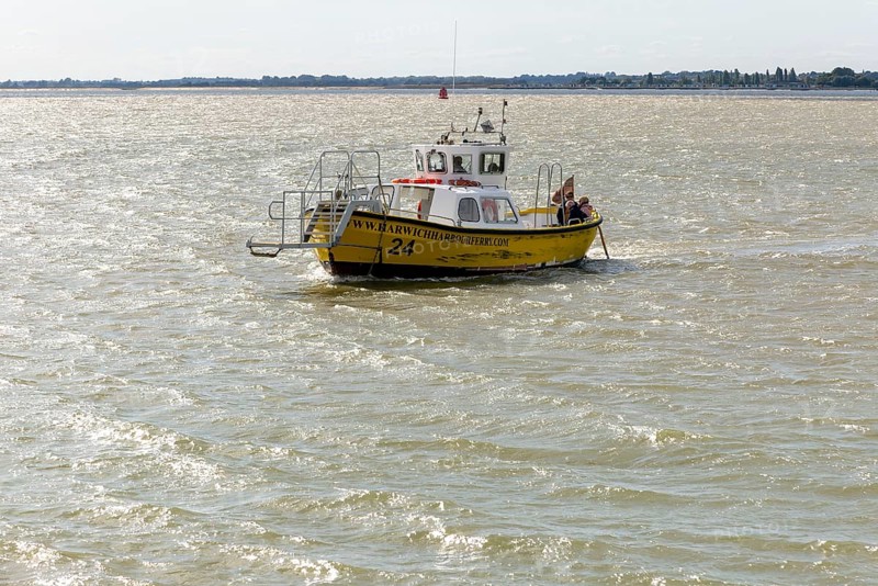 Harwich Harbour Ferry boat approaching Felixstowe