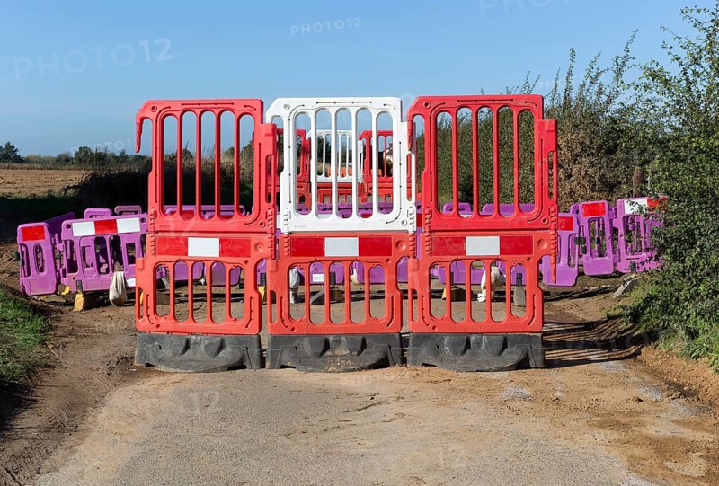 Road closed country lane