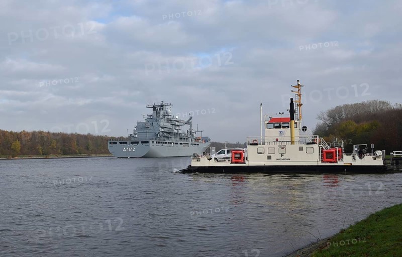 German Navy car ferry and task force supply vessel