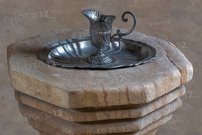 Historic baptismal font 16th century