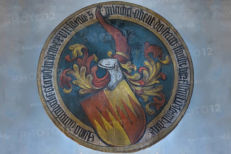 Necropolis sign in the choir room of St. Egidien Church
