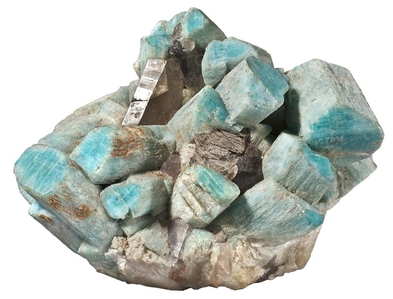 Microcline Feldspar var. Amazonite with Quartz