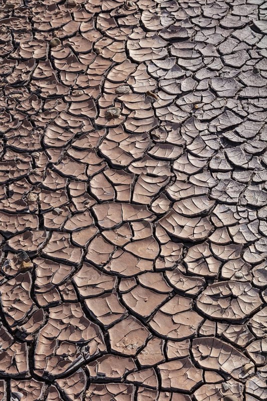 Dry Cracked Bentonite Clay