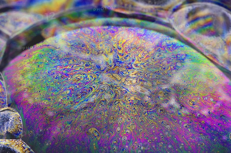 Light Refracting on Bubble Film Surface