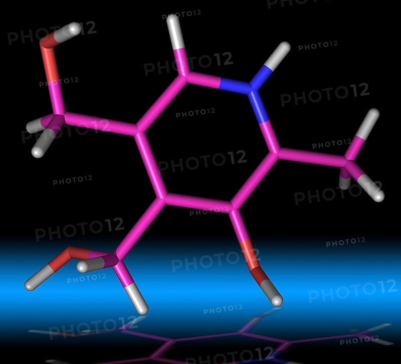 Pyridoxine Vitamin B6 Molecule
