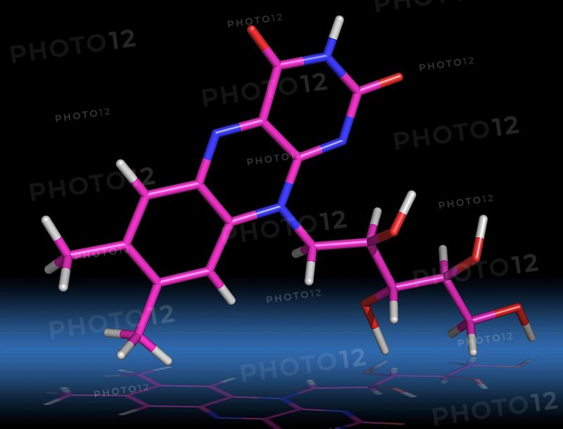 Riboflavin or Vitamin B2 Molecule