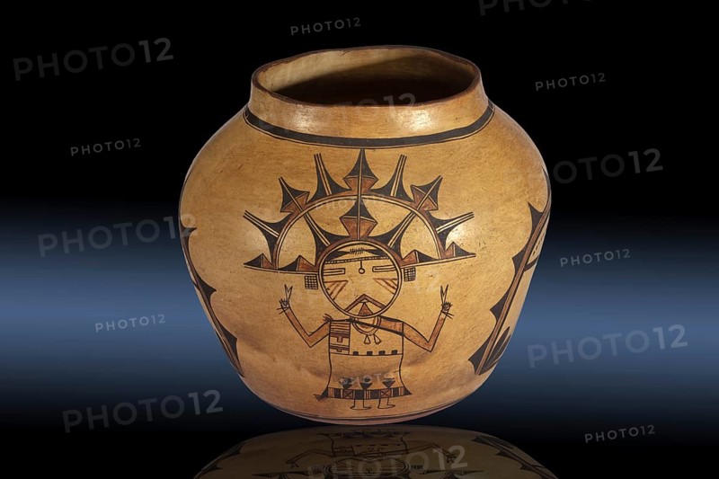 Polychrome Jar with Katsina Designs