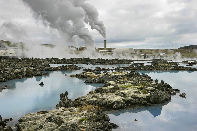 Cooling Pools at the Blue Lagoon Geothermal Power Plant