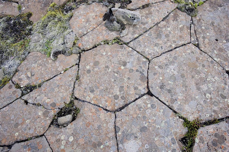 Columnar Basalt Revealing Hexagonal Structure