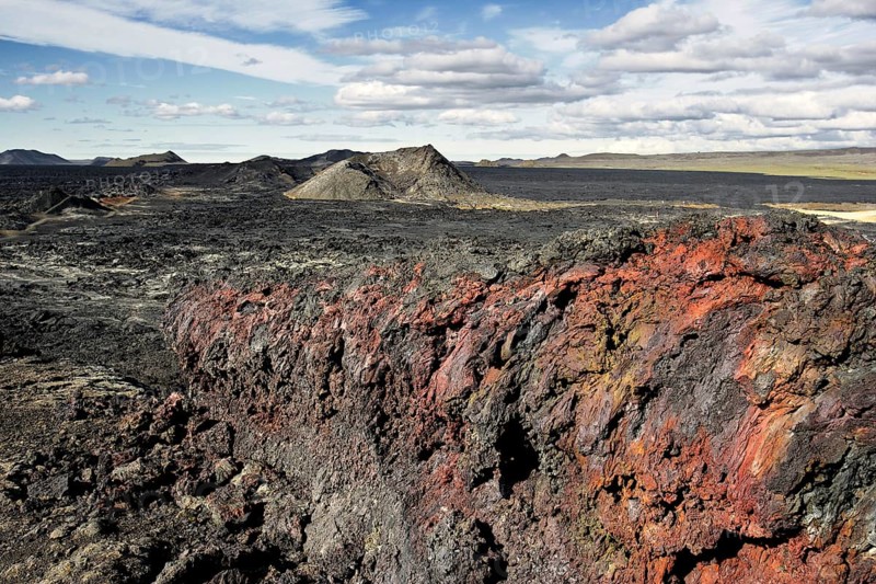 Lava Field w/Iron Oxide Rich Scoria & Cinder Cone