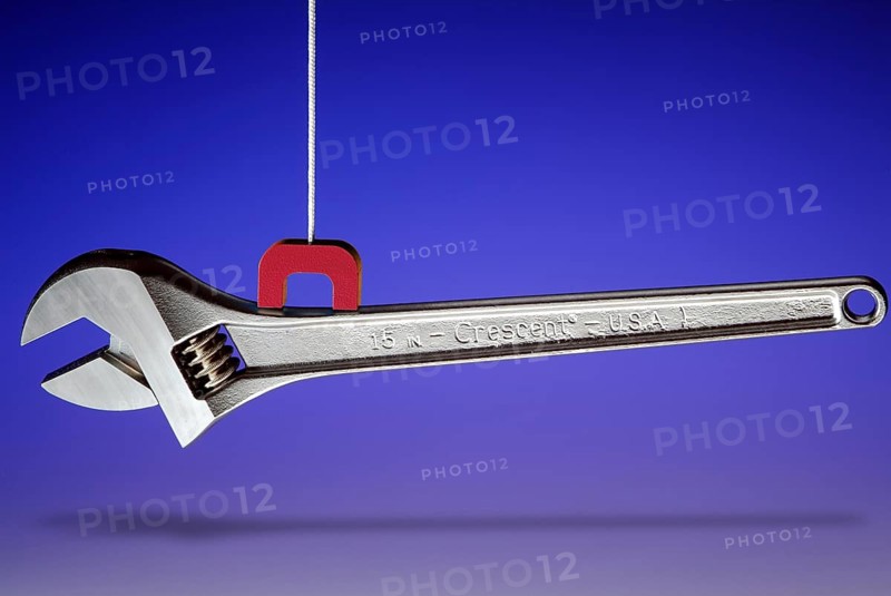 Alnico Magnet Holding Many Times It's Own Weight