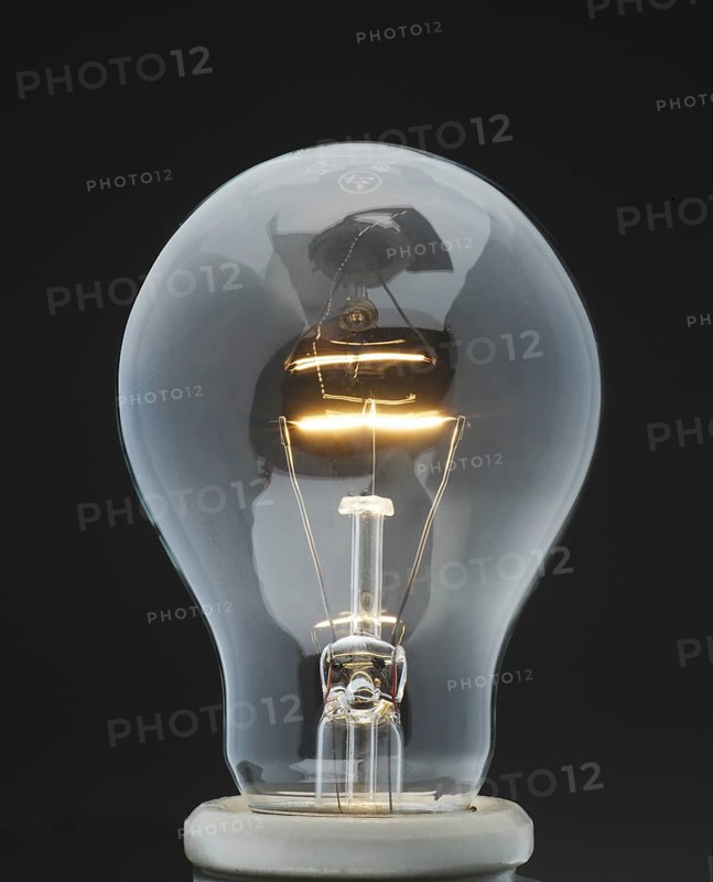 Glowing Tungston Filiment in Electric Light Bulb