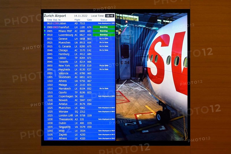 Departures display board