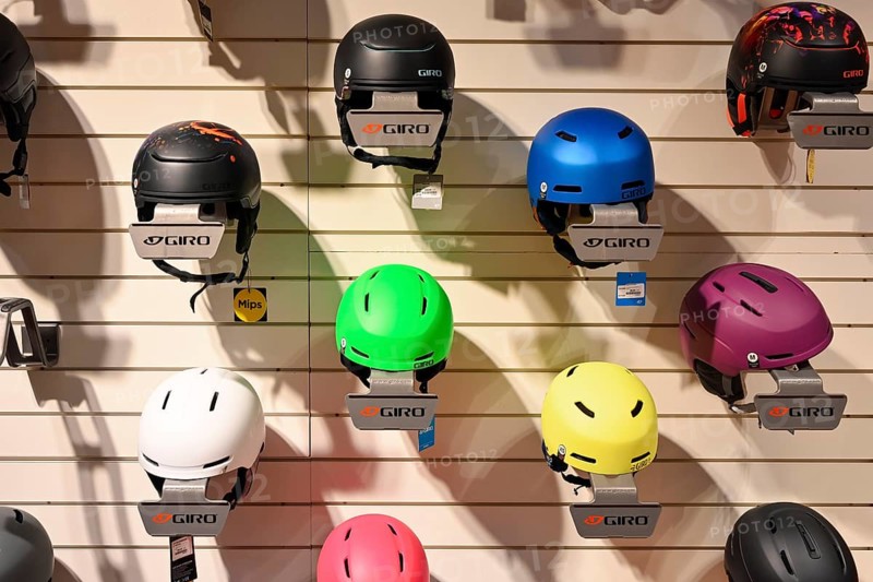 Ski helmets sales rack