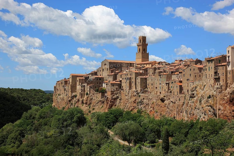 View of the old town of Pitigliano