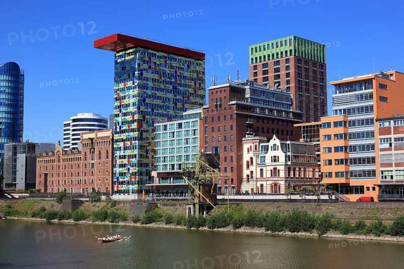 Ensemble of buildings along the Julo-Levin bank in the Media Harbour