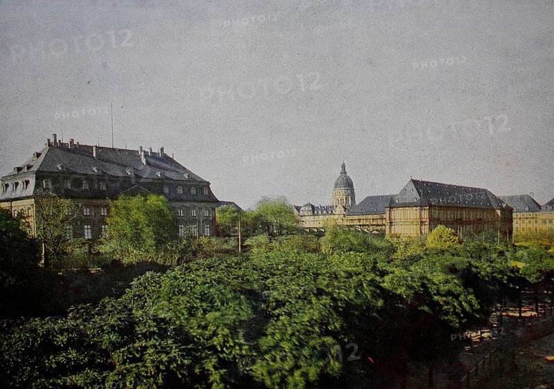 The Deutschordenspalais and the Electoral Palace in Mainz in 1910