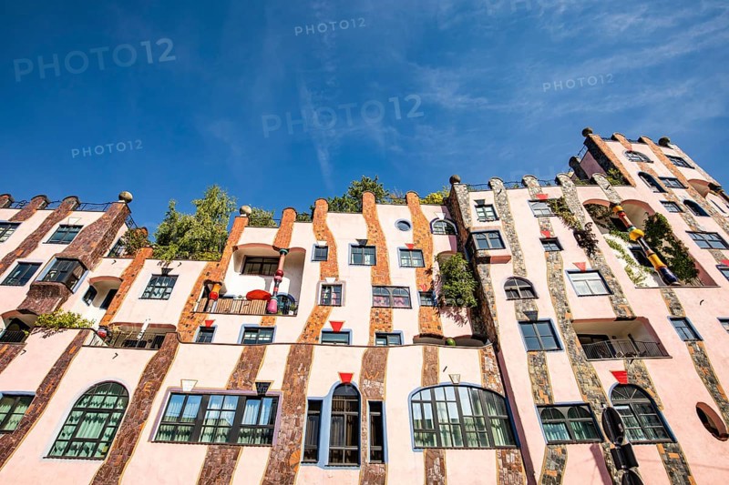 Facade of the architectural work of art Gruene Zitadelle