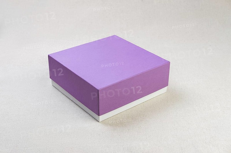 Violet cardboard gift box